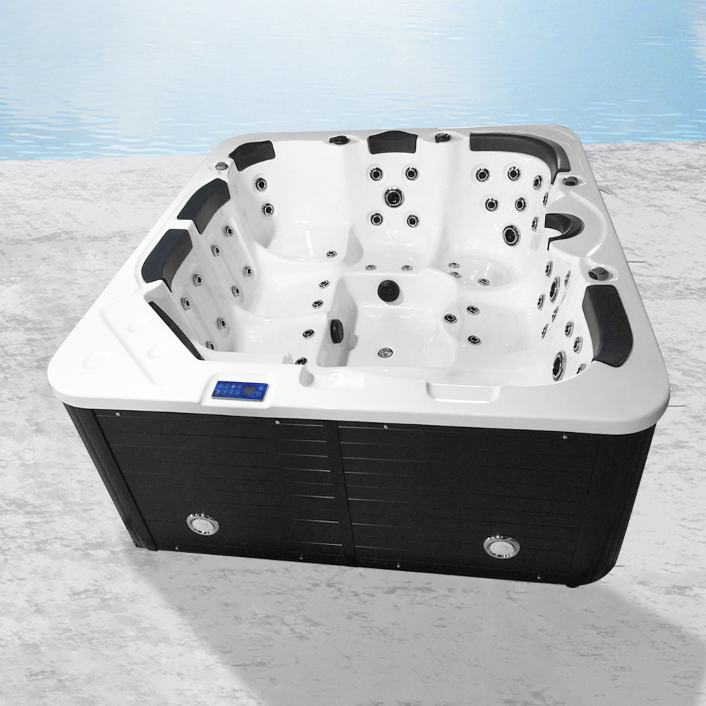 92.5" Freestanding Acrylic Hot Tub 52-Jet Suitable for 7 Person
