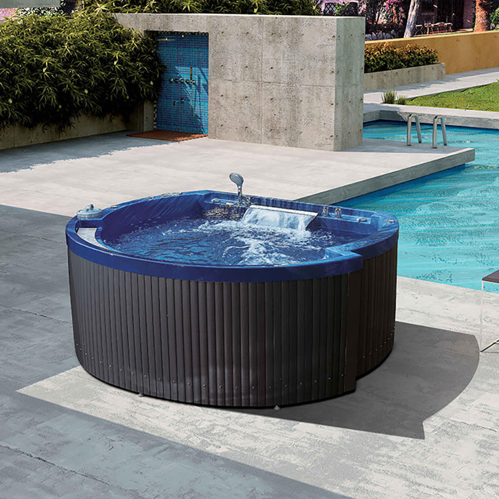 

91.7" Semi-circle 5-Person 27-Jet Acrylic Outdoor Spa Massage Tub