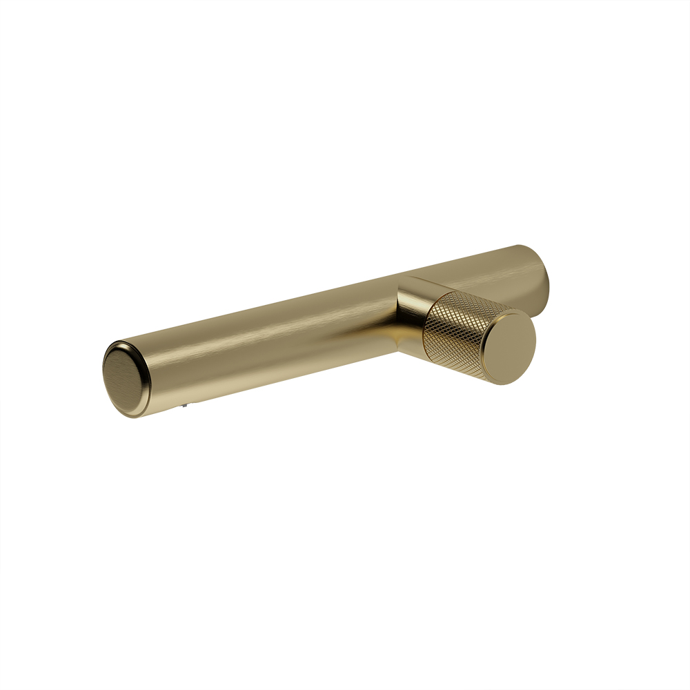 Modern Wall-Mount Monobloc Bathroom Mixer Tap in Brushed Gold