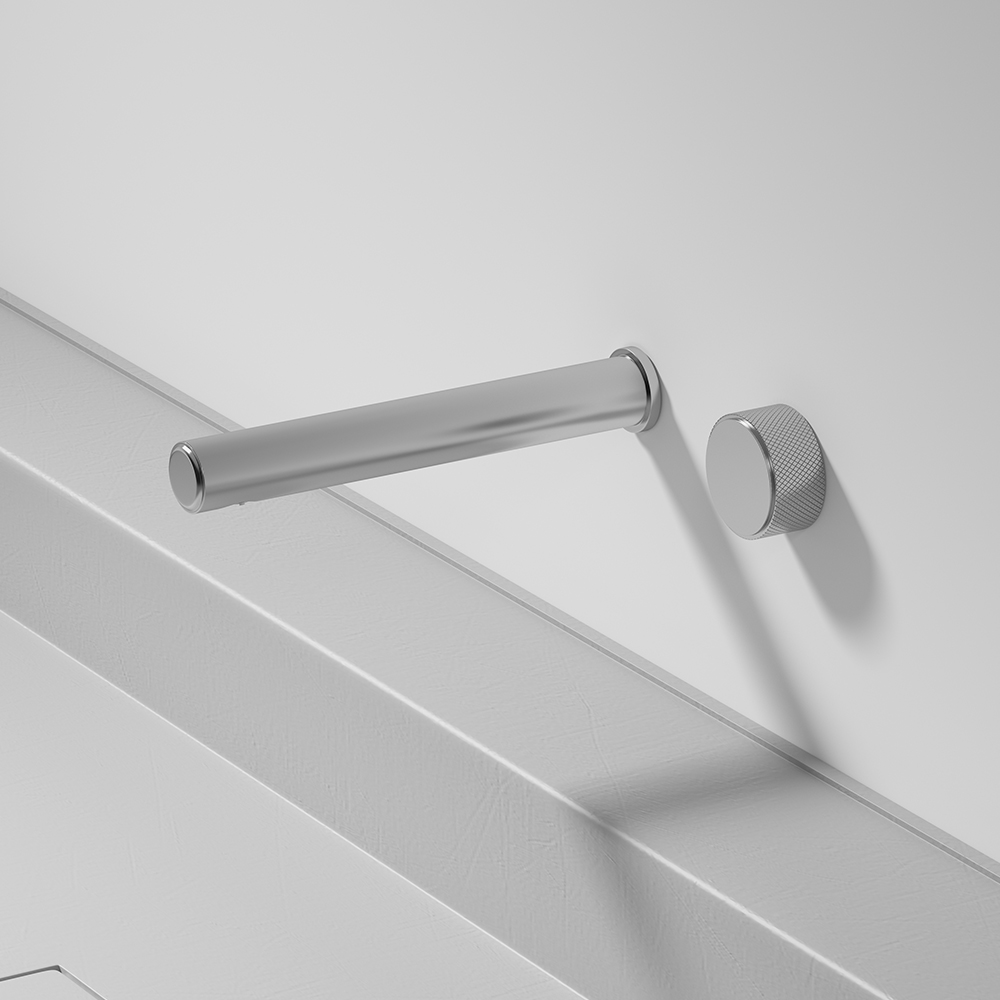 

Wall Mounted Bathroom Sink Faucet with Single Knob in Chrome