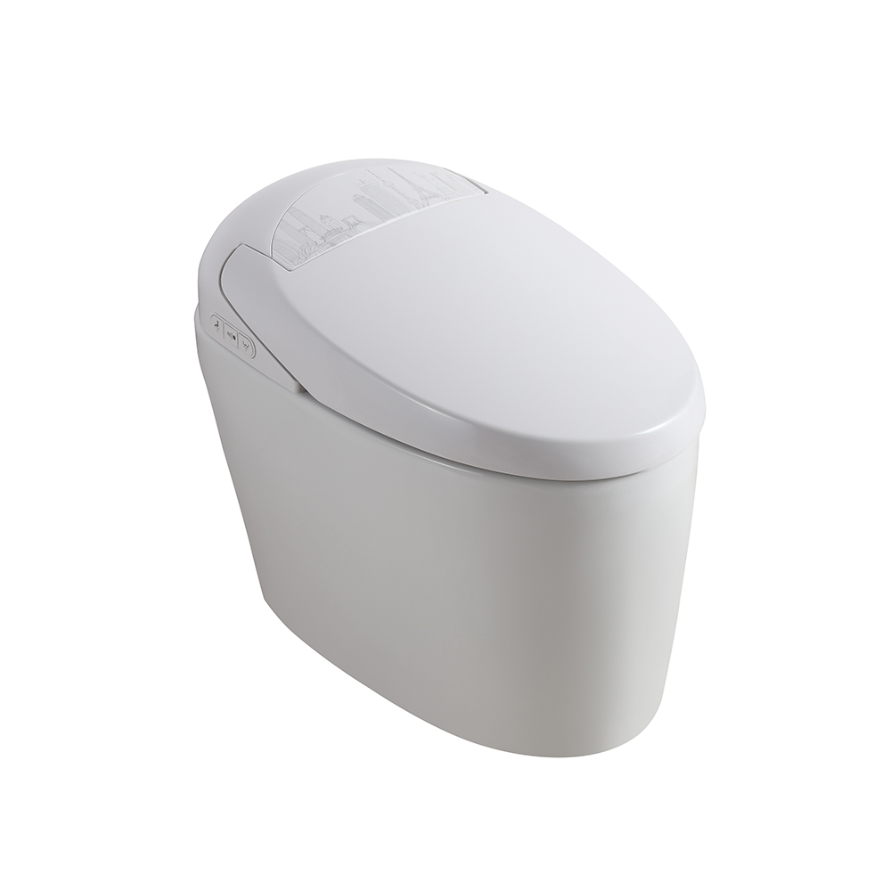 Smart One-Piece Floor Mounted Toilet and Bidet Foot Induction and ...