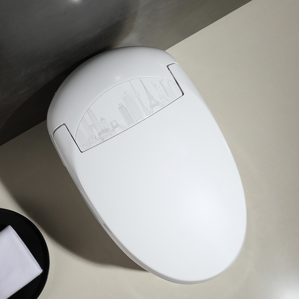 Smart OnePiece Floor Mounted Toilet and Bidet Foot Induction and