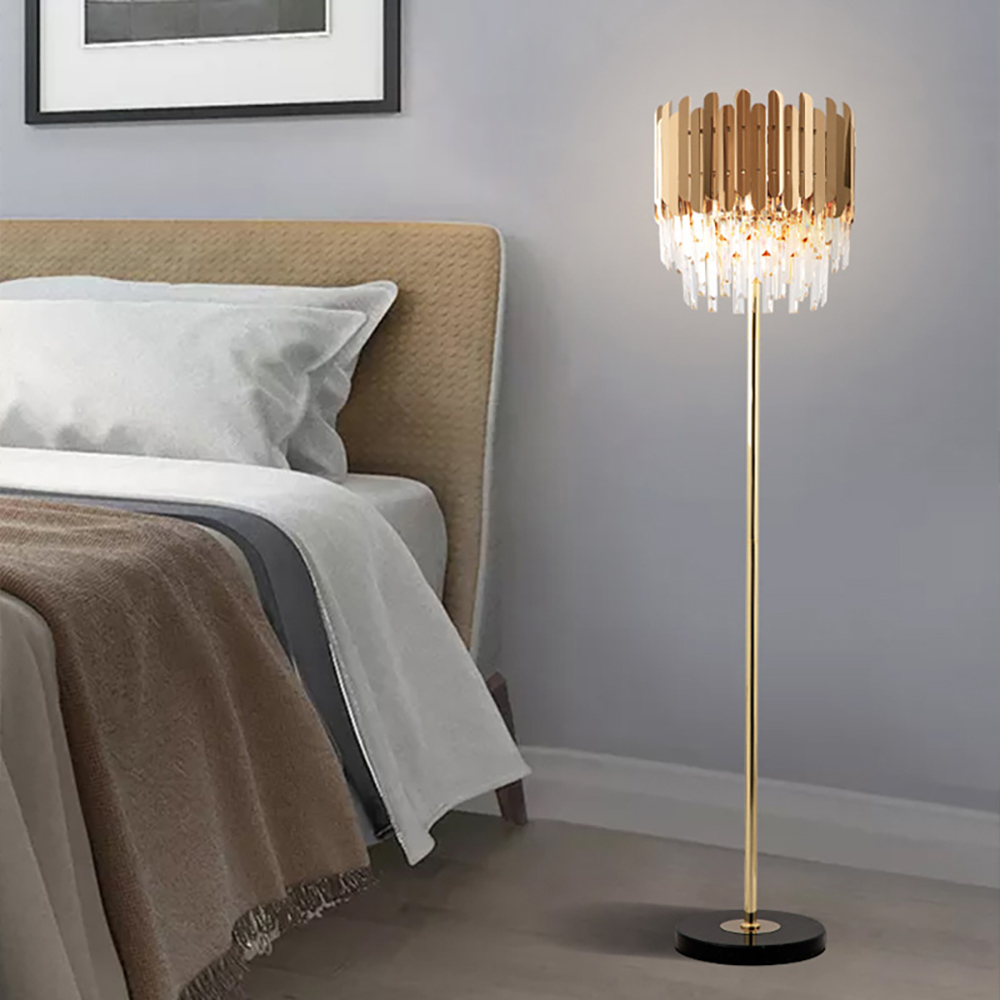 crystal drop floor lamp