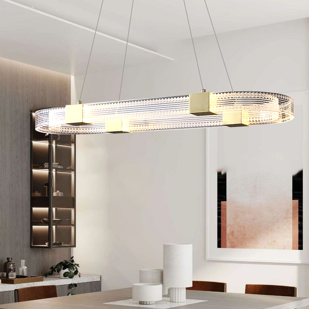 

Modern Ring Acrylic Island Light Suspension Light with Adjustable Cables
