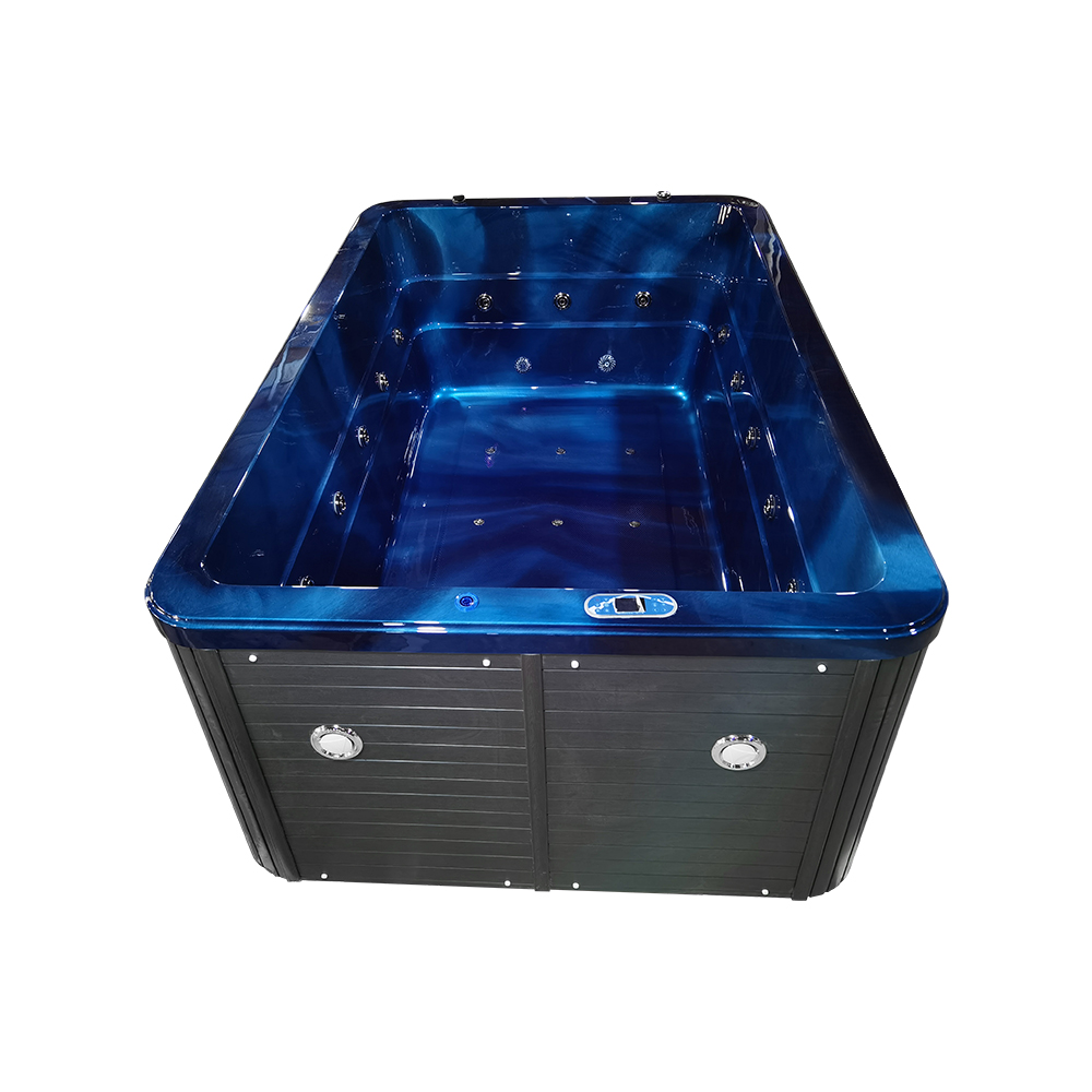 118" Outdoor Spa 24-Jet Acrylic Hot Tub with Waterfall Up to 8-Person