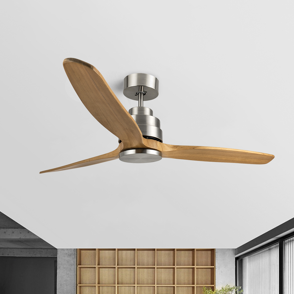 52" Ceiling Fan 3 Solid Wood Blade Included and 3 Speeds