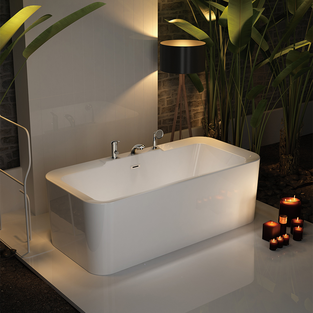 

MicroSilk Acrylic Rectangular Bathtub in Glossy White