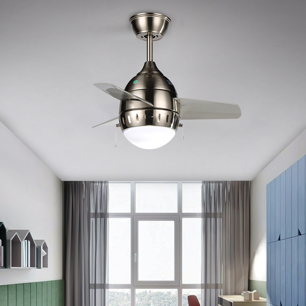 

26" Ceiling Fan with Light Kit and Remote 3 Clear ABS Blades Included