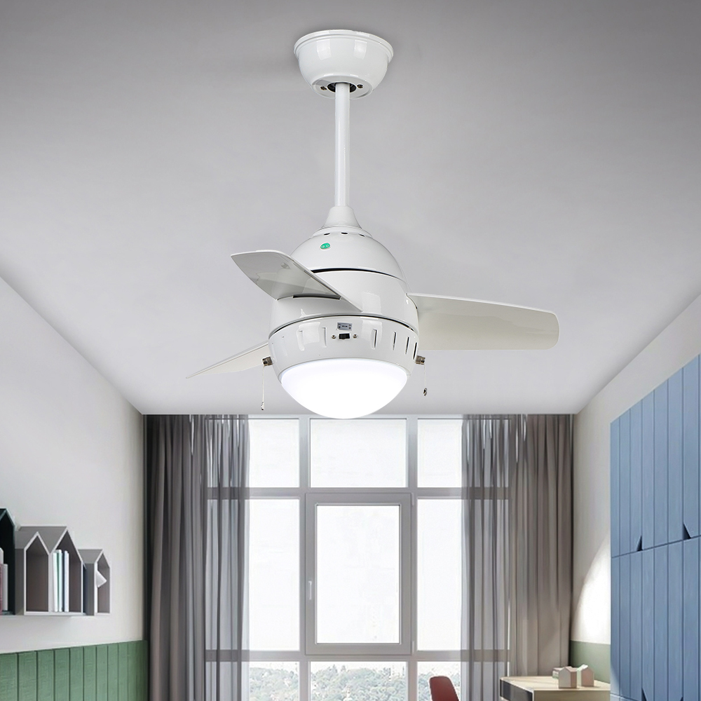 

26" Ceiling Fan with Light Kit and Remote 3 Clear ABS Blades Included