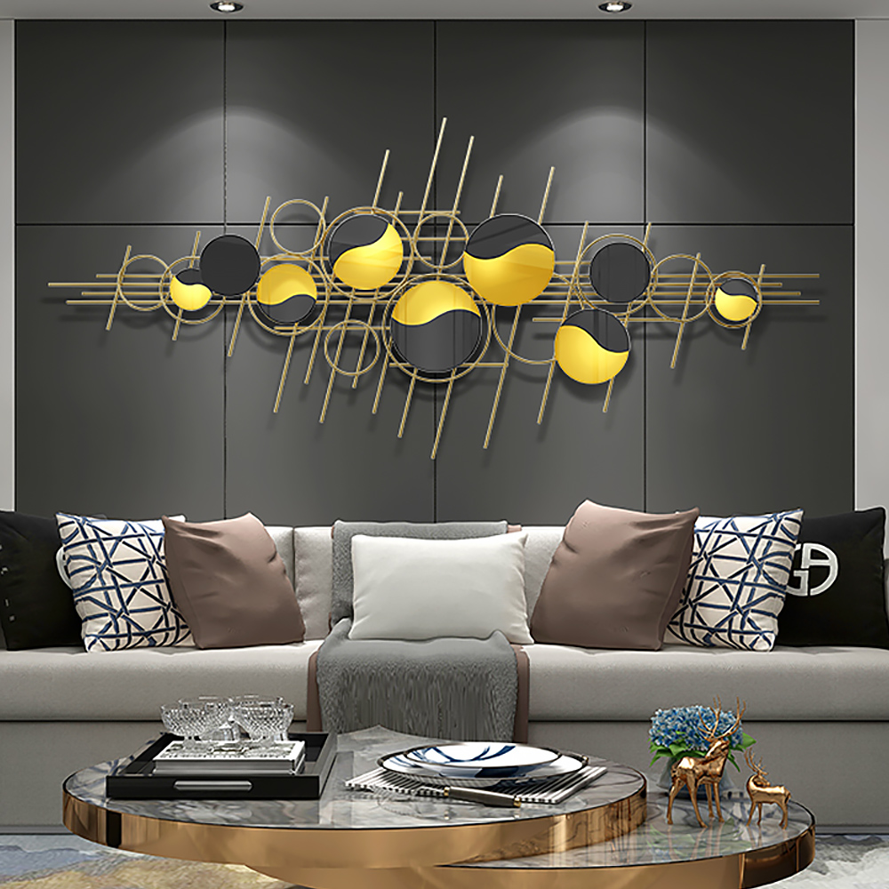 Modern Circular Metal Overlapping Wall Decor with Creative Design ...