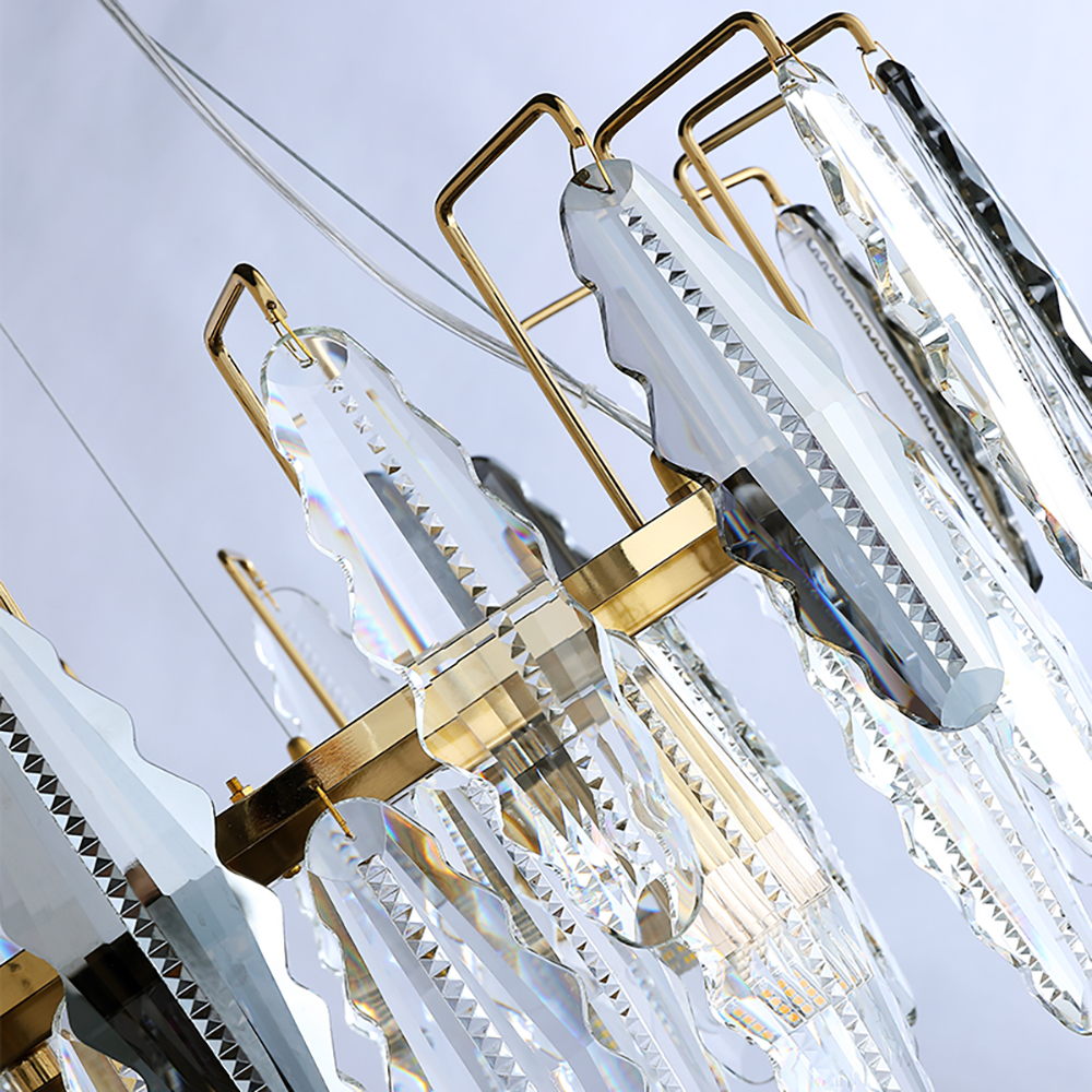 

Contemporary Tiered Creative Crystal 6-Light Chandelier with Adjustable Cables