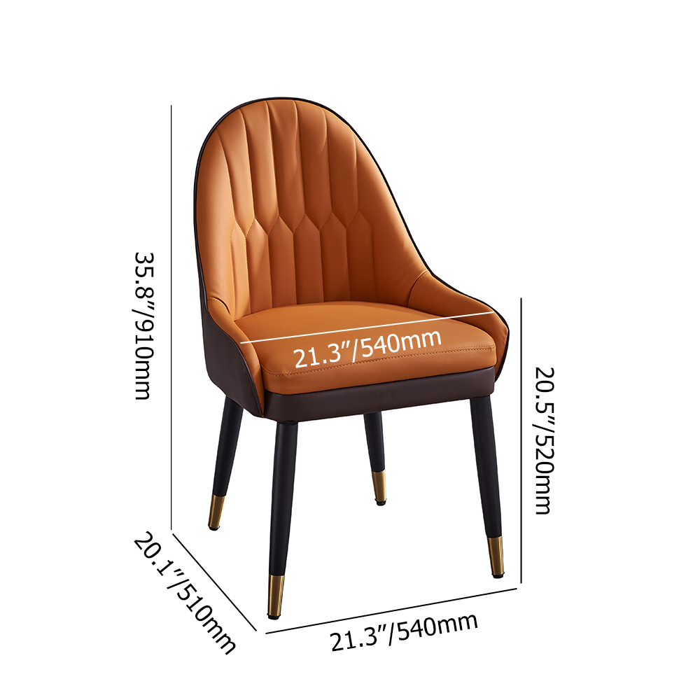 Ensemble de 7 tables de salle à manger rondes contemporaines avec chaises rembourrées de 1350 mm