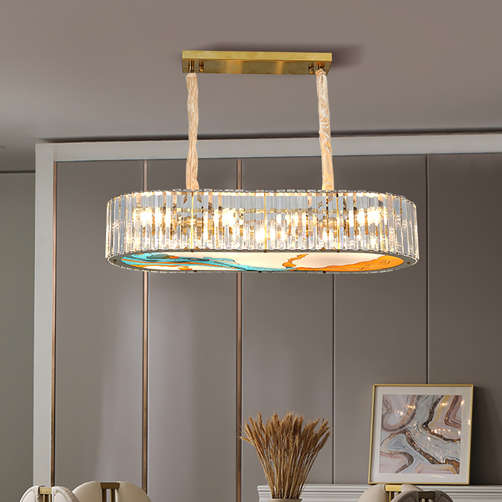 

Oriental 8-Light Enamel Kitchen Island Light