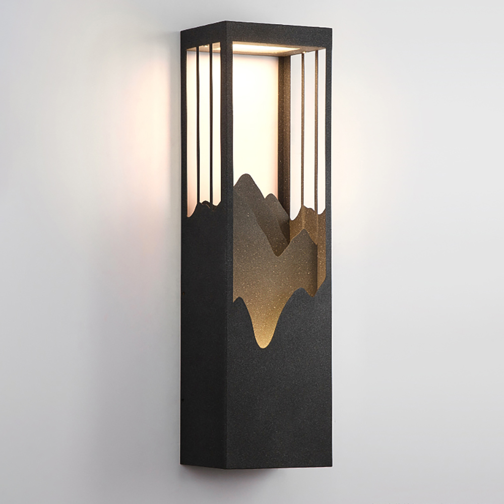 650mm Modern Flush Mounted LED Outdoor Lighting Wall Sconces Layered Cuboid