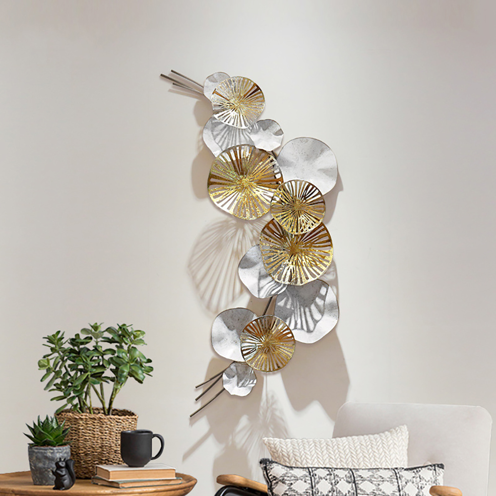 

Luxury Hollow-carved Metal Flowers Wall Decor 3D Home Art