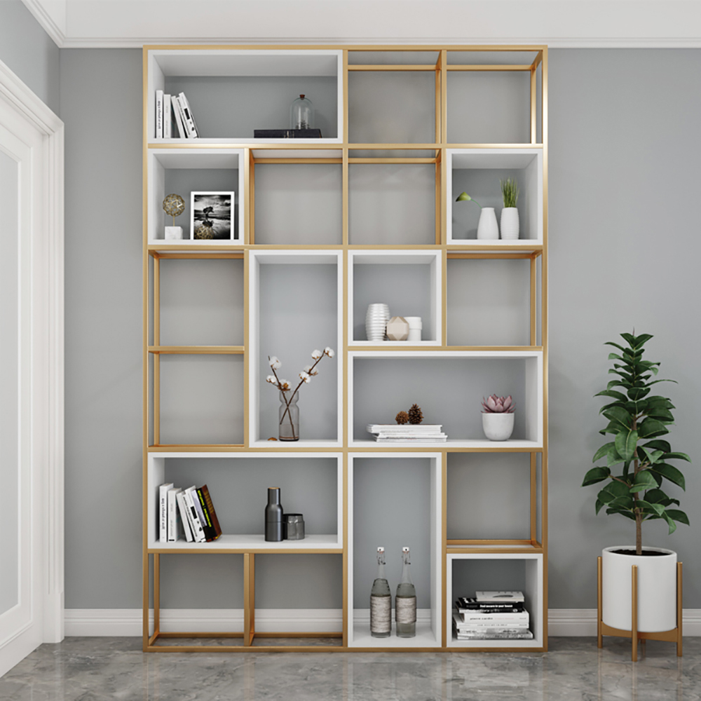 

Nordic Metal Freestanding Shelves Household Screen Entryway Divider