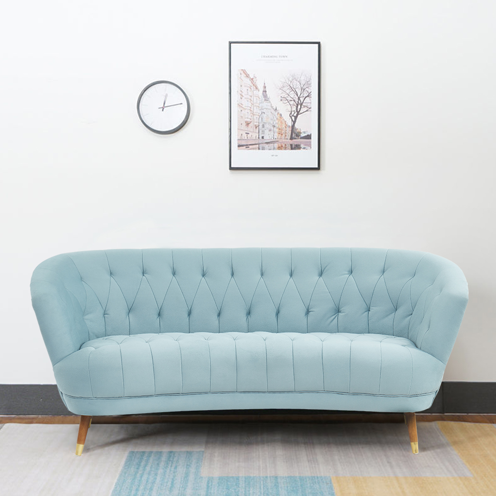 

Nordic 84" Light Blue Chesterfield Sofa Tufted Back