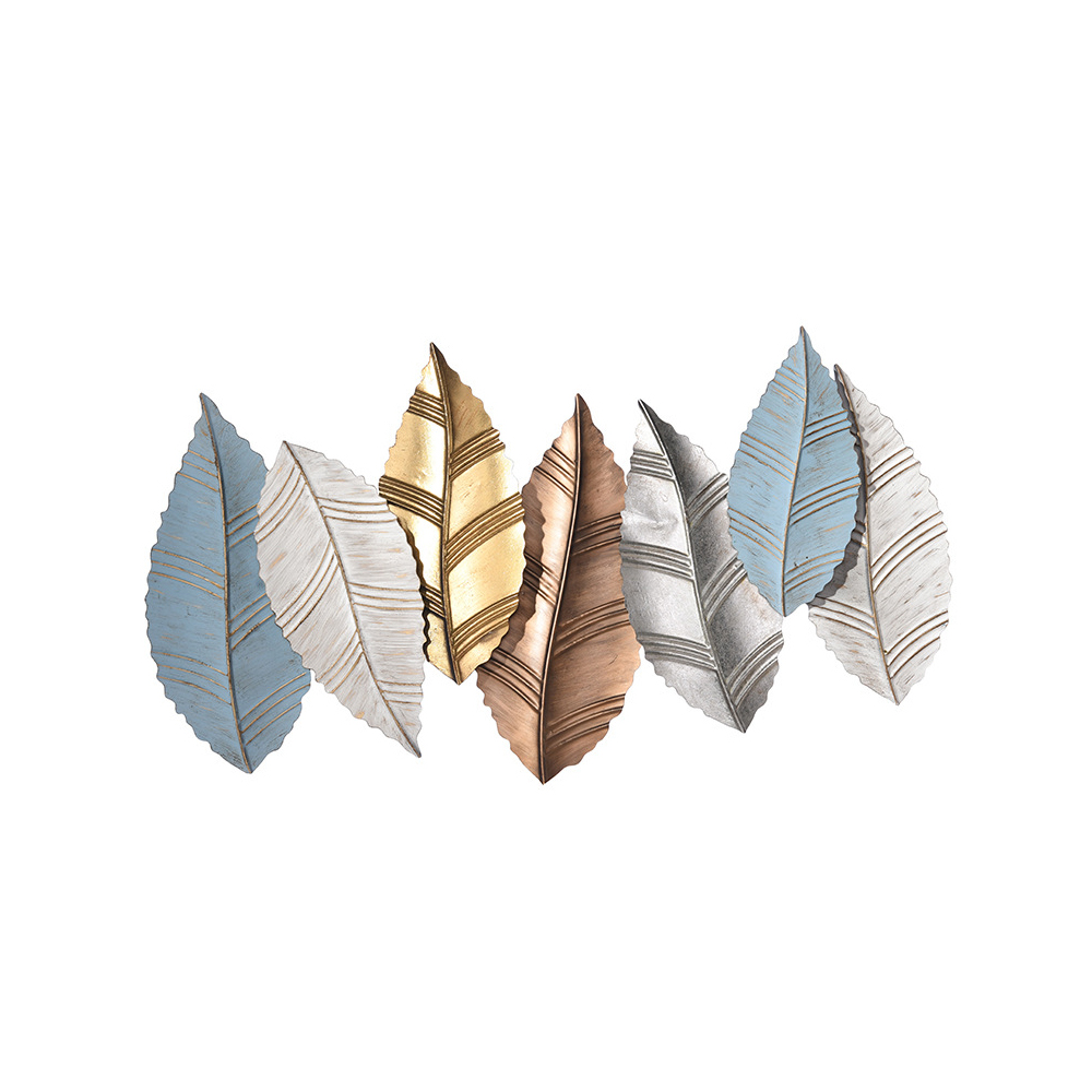 3D Modern Creative Leaves Wall Decor Metal Overlapping Accents