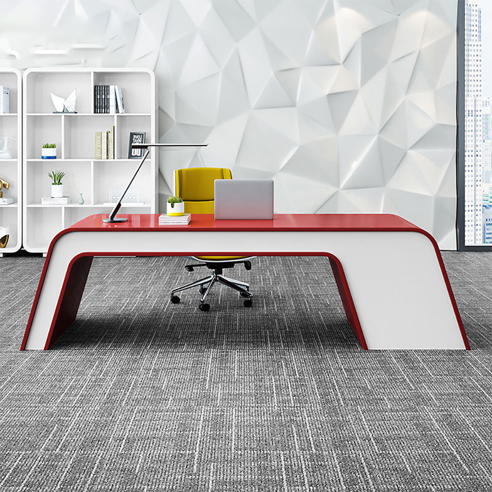 

Red & White Metal Office Desk with 3 Drawers of Contemporary