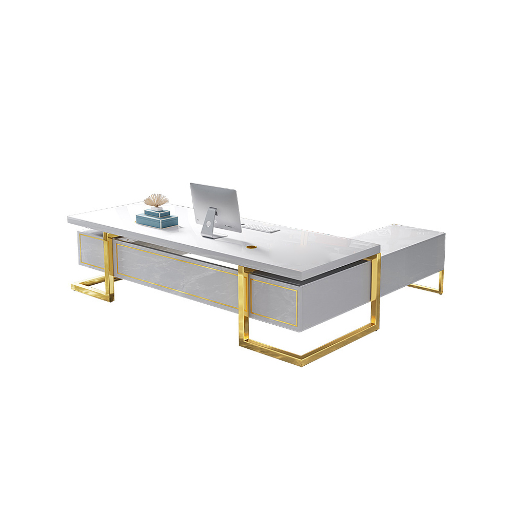 LShaped Modern Office Executive Desk of Left Hand with Storage in