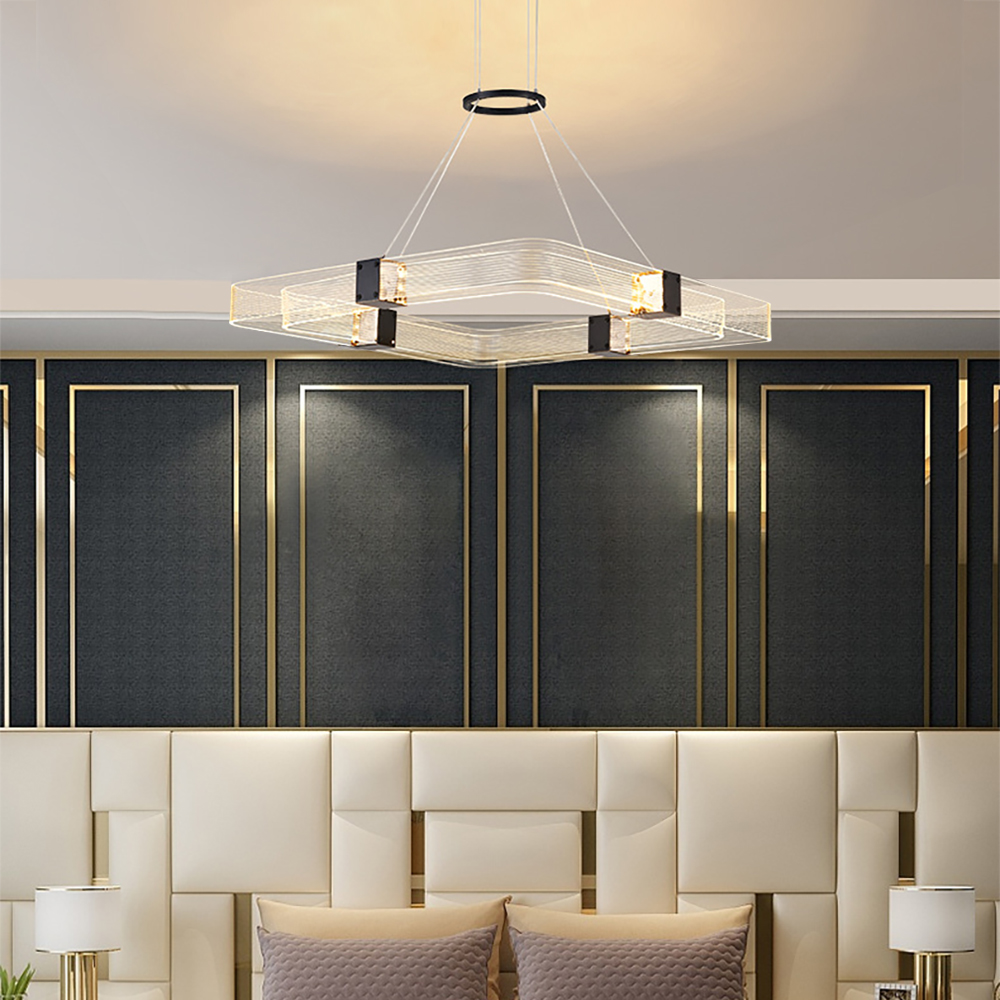 

Postmodern Geometric Acrylic LED Pendant Light with Adjustable Cables