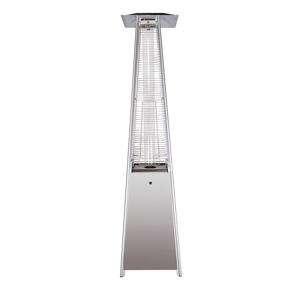 89.4" Outdoor Propane Heater with Stainless Steel Structure Silver