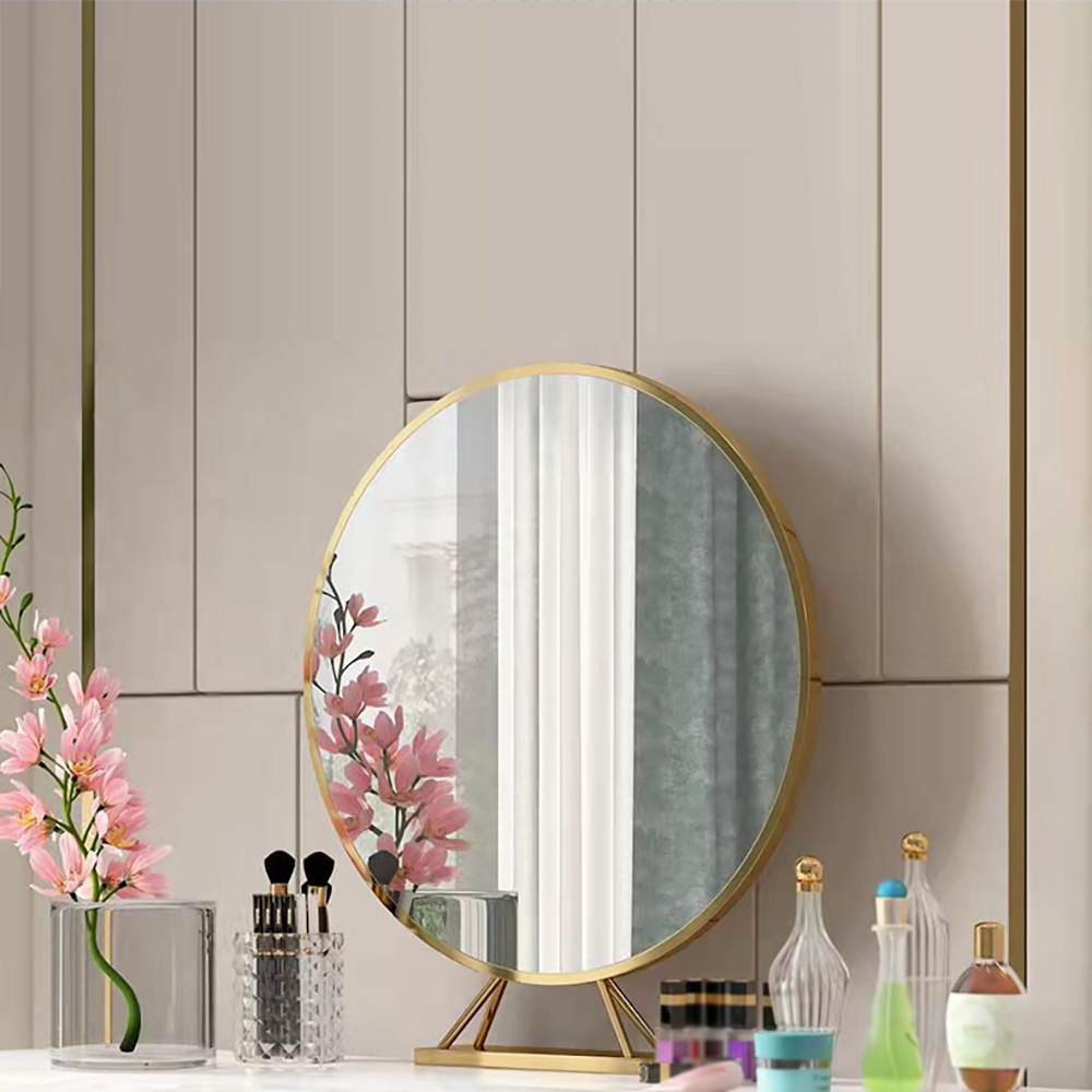 Modern Off White Makeup Vanity Set with Mirror & StoolHomary