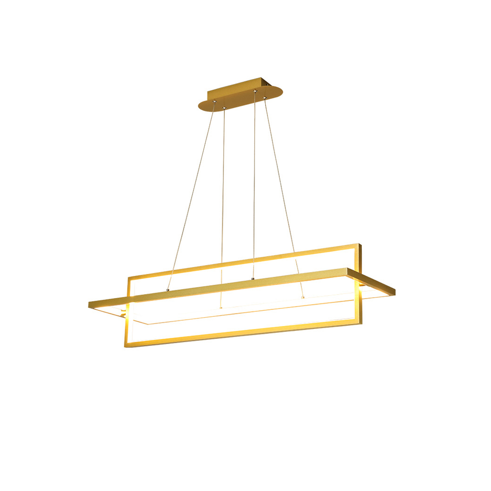 Gold Geometric Kitchen Island Light Integrated LED with Adjustable Cables