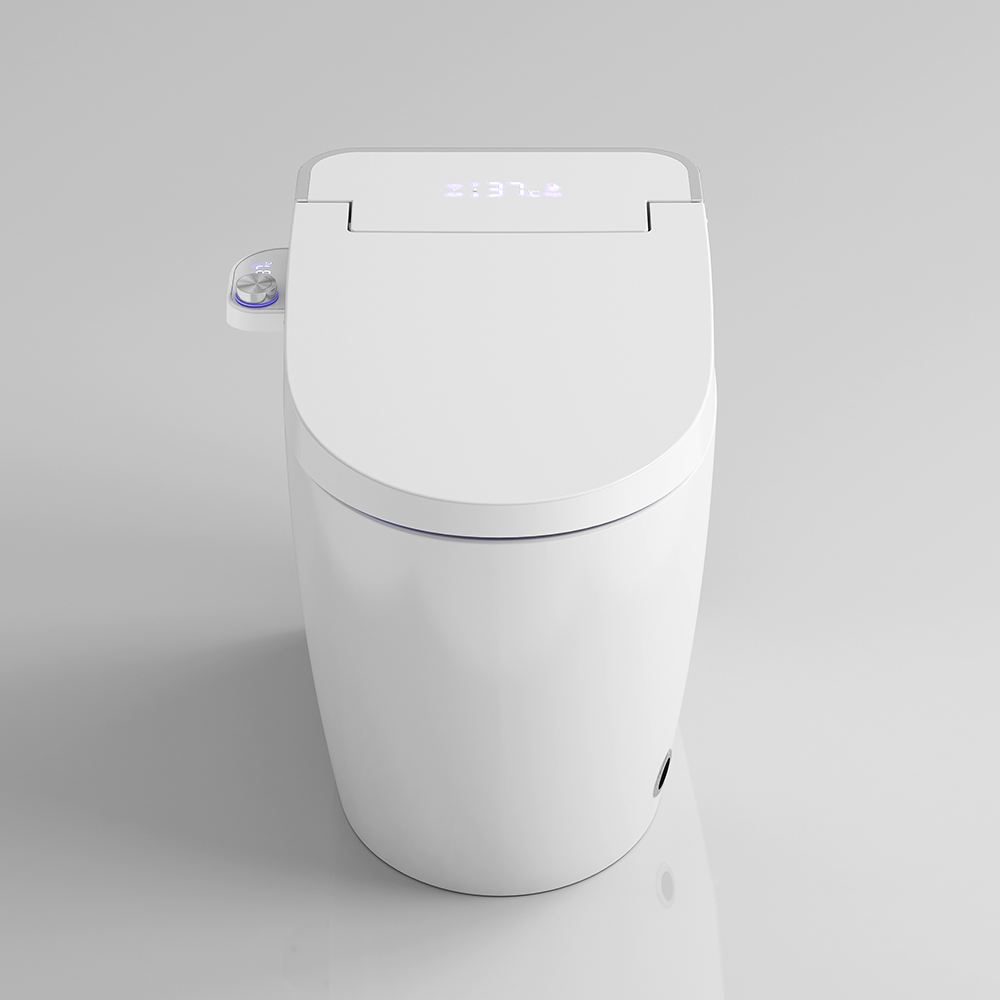 Elongated One-Piece Smart Toilet Floor Mounted Automatic Toilet Self-Clean