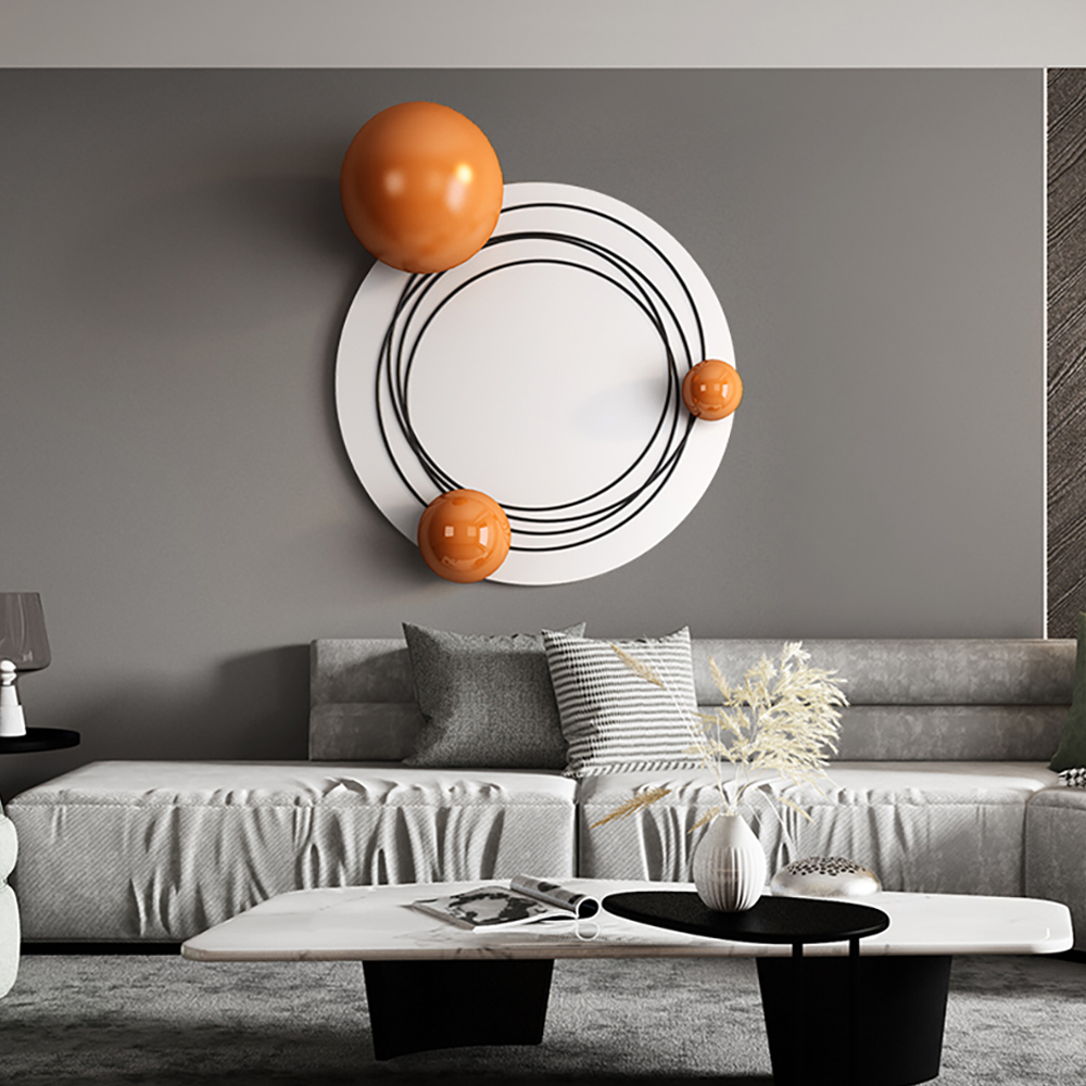3D Modern Round Abstract Metal Wall Decor Creative Hanging Art