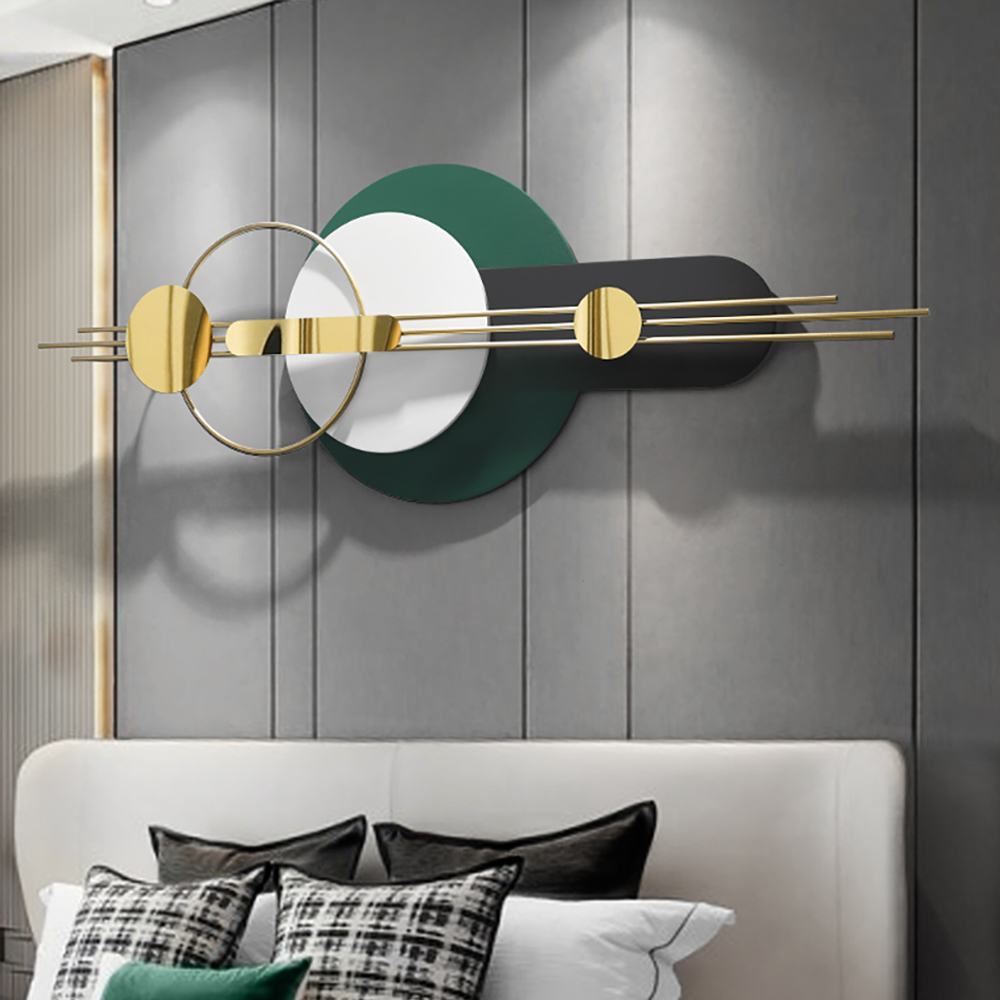 Modern Geometric Overlapping Wall Decor Metal Home Accent