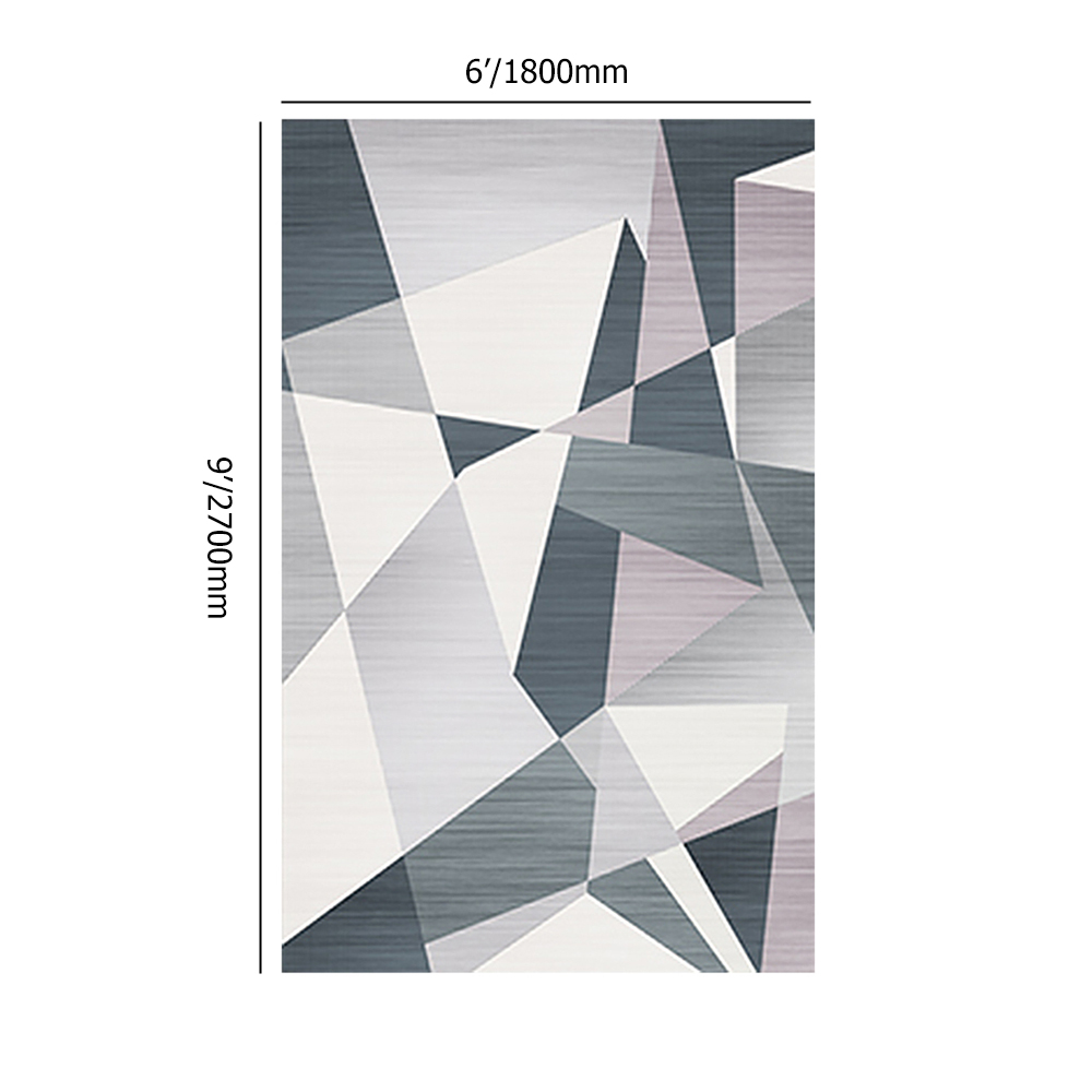 1800mm × 2700mm Modern Abstract Gradient Geometric Multi-coloured Rectangle Area Rug