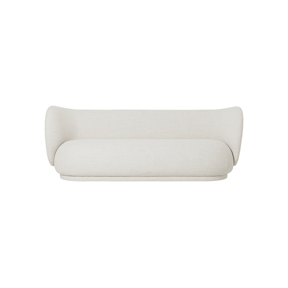 Modern Minimalist Linen 3-Seater Sofa in Solid Wood Frame