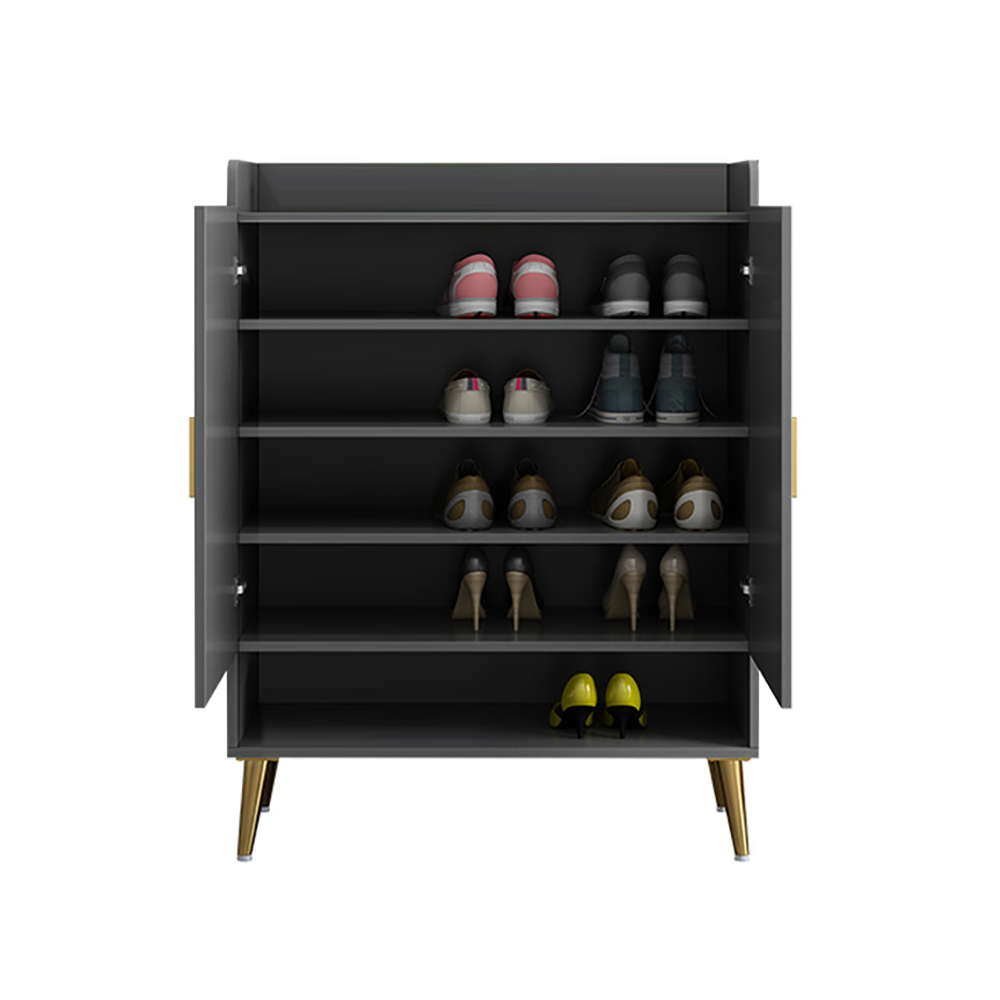 Nordic Gray Shoe 4 Shelves Entryway Shoe