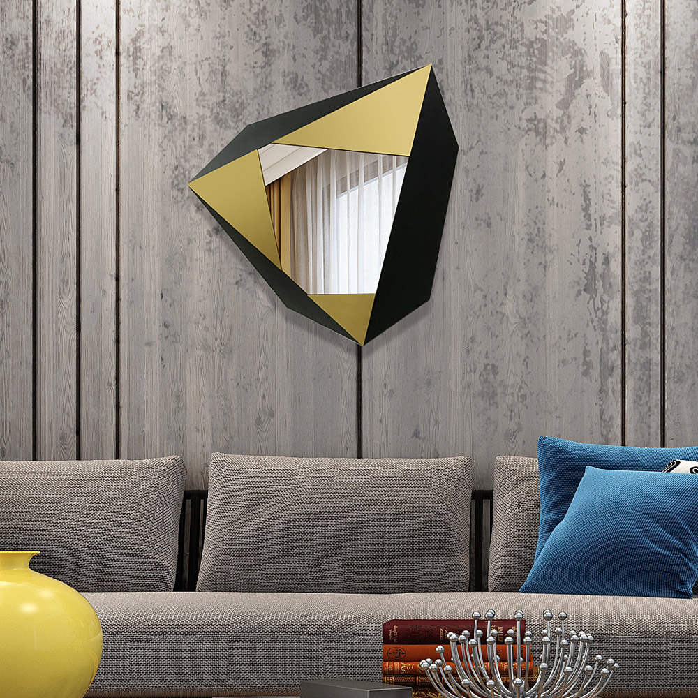 3D Abstract Geometric Wall Decor Modern Stainless Steel Home Art