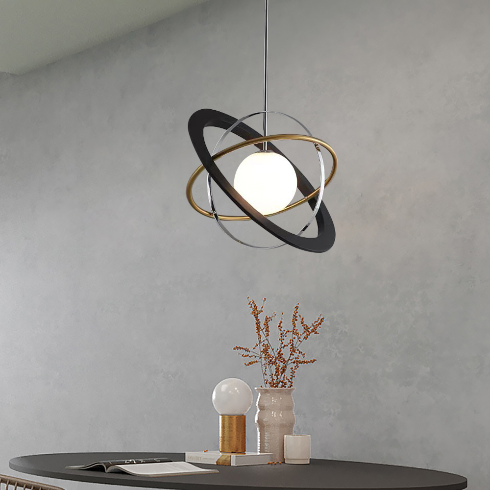 

Postmodern Sputnik 1 Light Pendant Light with Globe Shade & Bulb