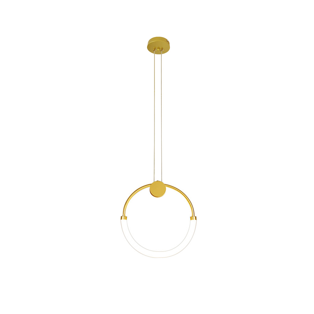 Modernes minimalistisches Einzelkreis-Kücheninsel-Licht in goldenem kühlem Licht