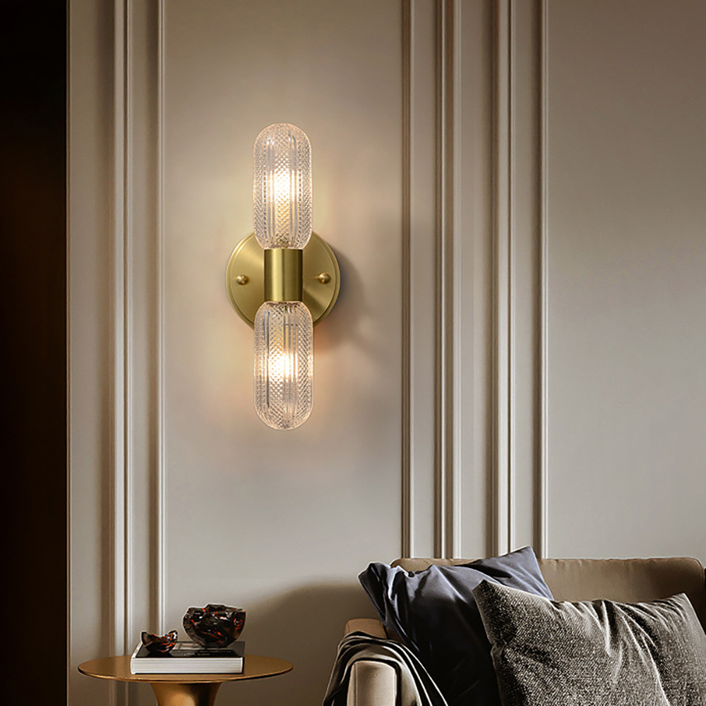 Dumboo Gold Brass Wall Sconce 2-Light  LED Indoor Lighting Up and Down