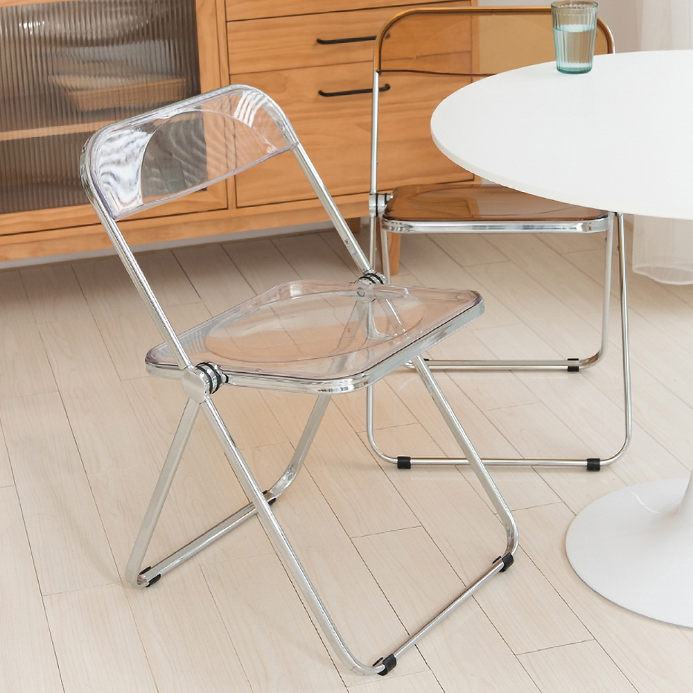 

Modern Plastic Portable Clear Side Chair Folding Chair