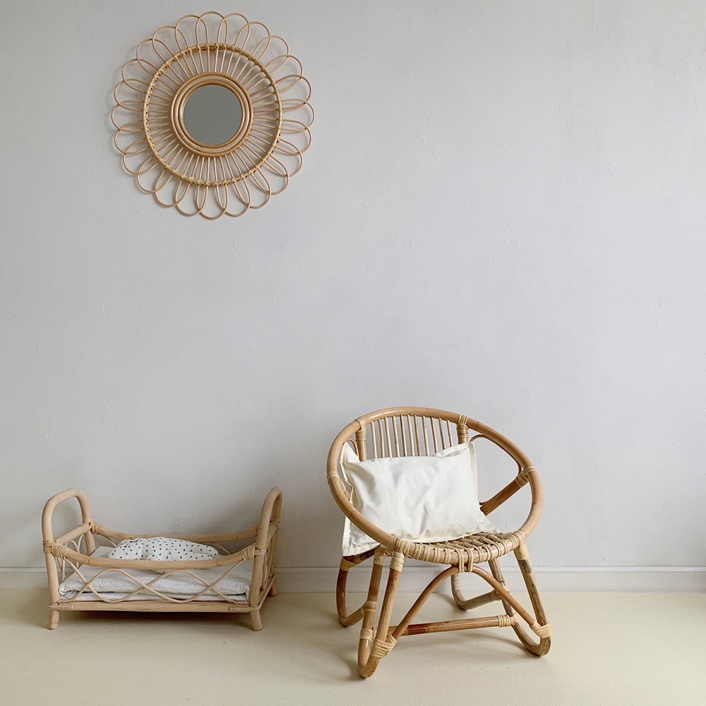 Kids Rattan Chair Mini Wicker Chair for Nursery-Homary