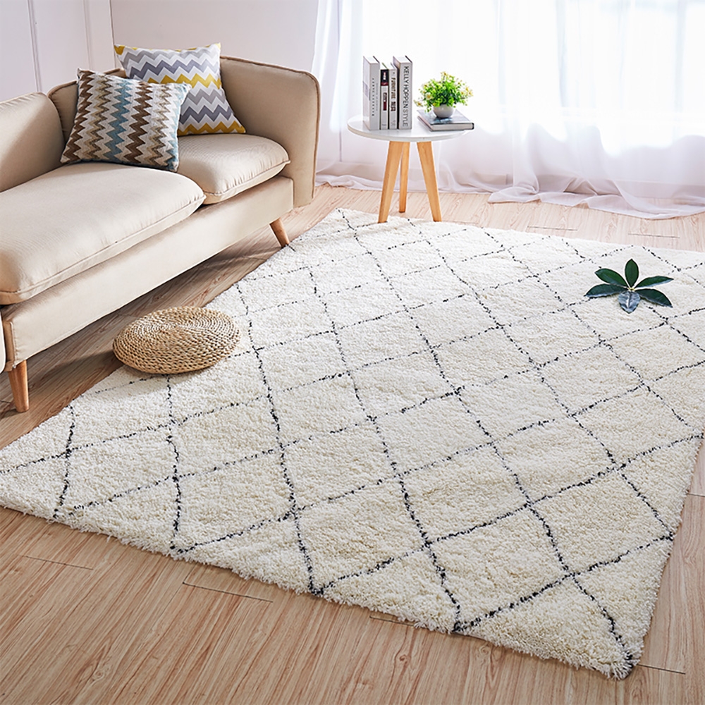 

Black&White Geometirc Rug Rectangle Soft Indoor Area Rug 3'x5'