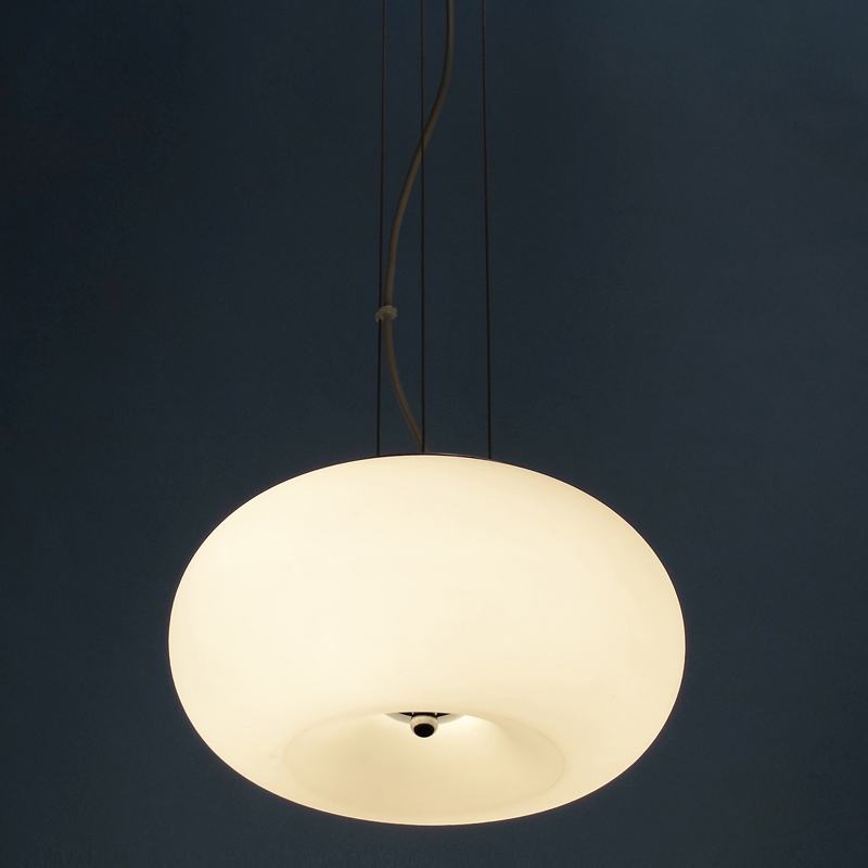 Contemporary Suspension Light Donut Frosted White Glass Small Pendant Lighting Lamp