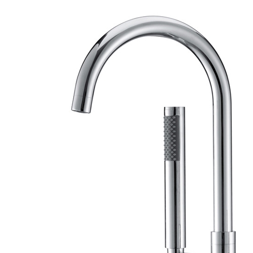 Brewst Freestanding Polished Chrome Bathtub Filler Faucet & Handheld Shower Solid Brass