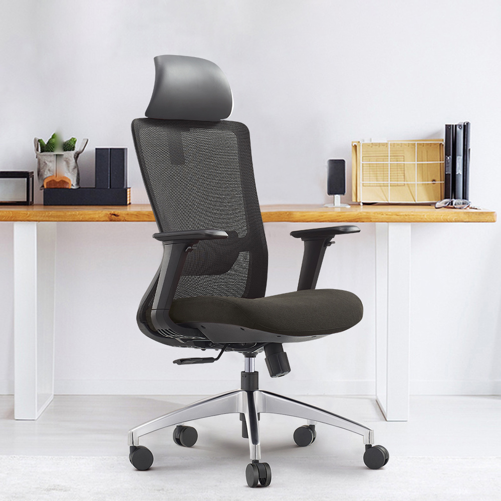 

Modern Black Mesh Office Chair with Swivel & Adjustable Height Back