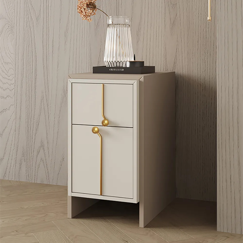 Post-modern Bedside Table with 2 Drawers Nightstand