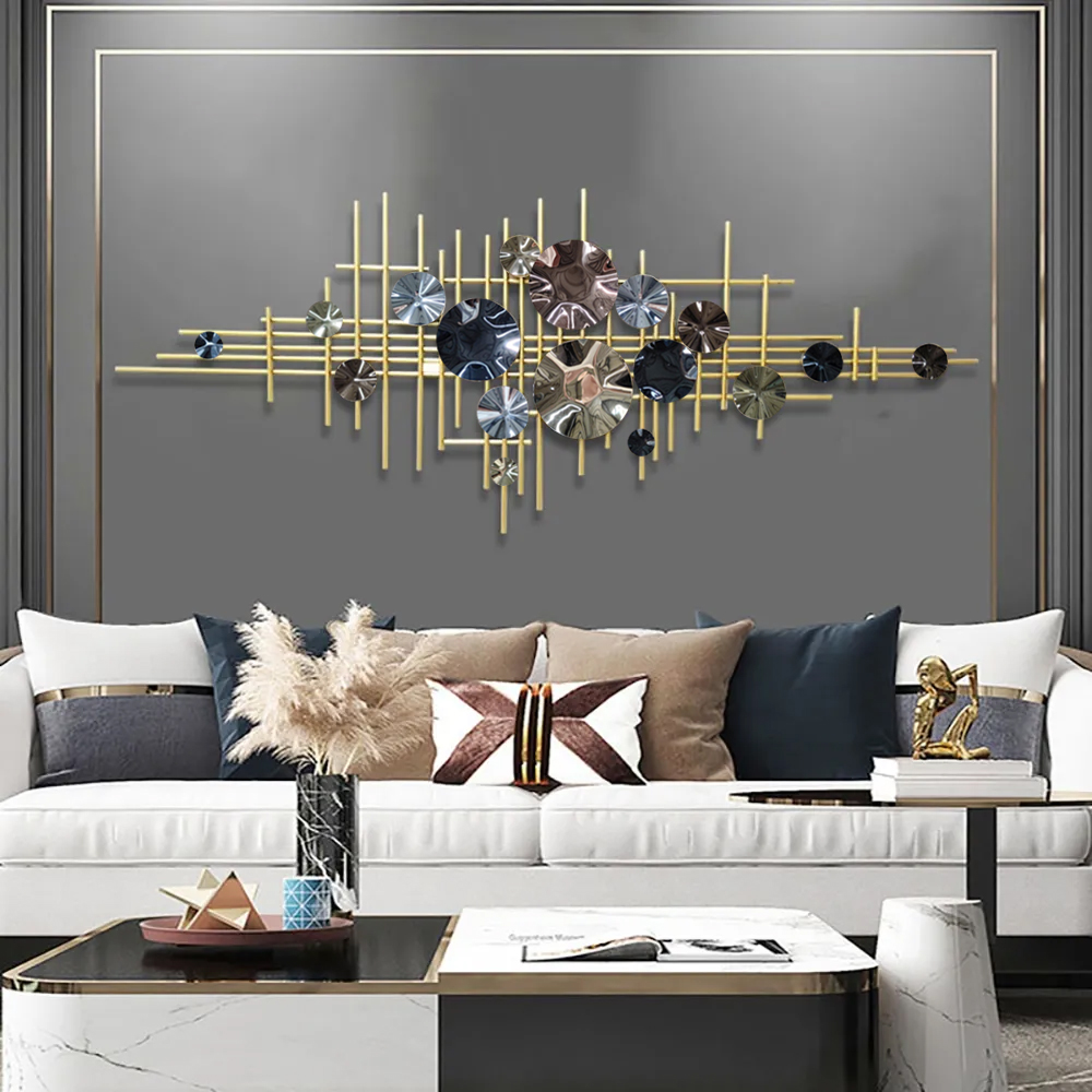 Modern Luxury Lotus Frame Metal Hanging Wall Decor Home Art-Homary