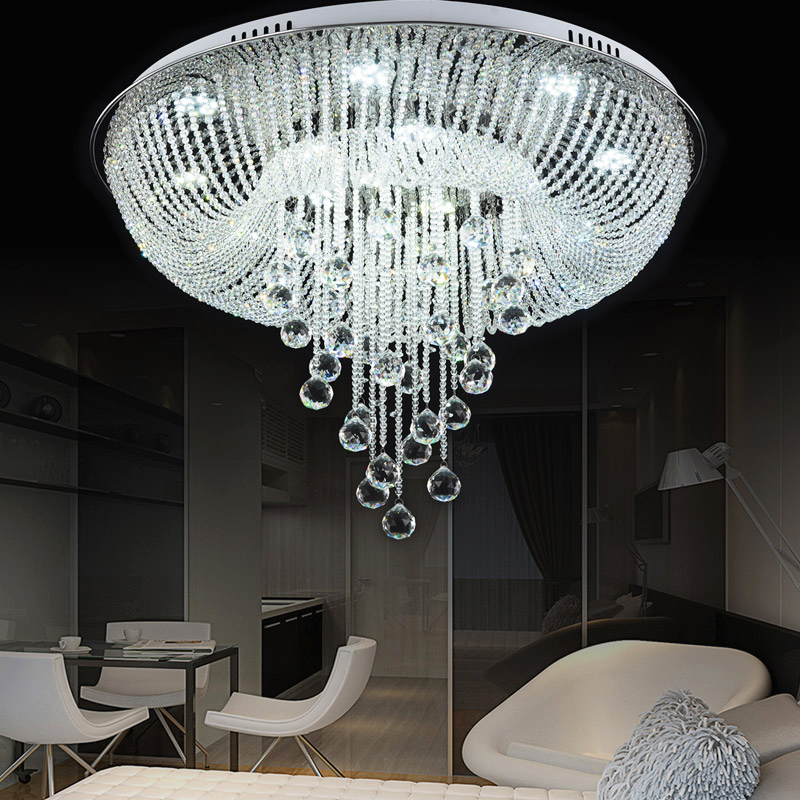 

Luxury Empire Beaded Flush Mount Light with Clear Crystal Accents