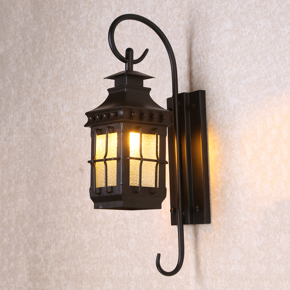 Retro regulable Lámpara de pared País De Pared Negro metal lámpara de pantalla para Hogar Dormitorio Salón comedor 1 x E27 Capacidad