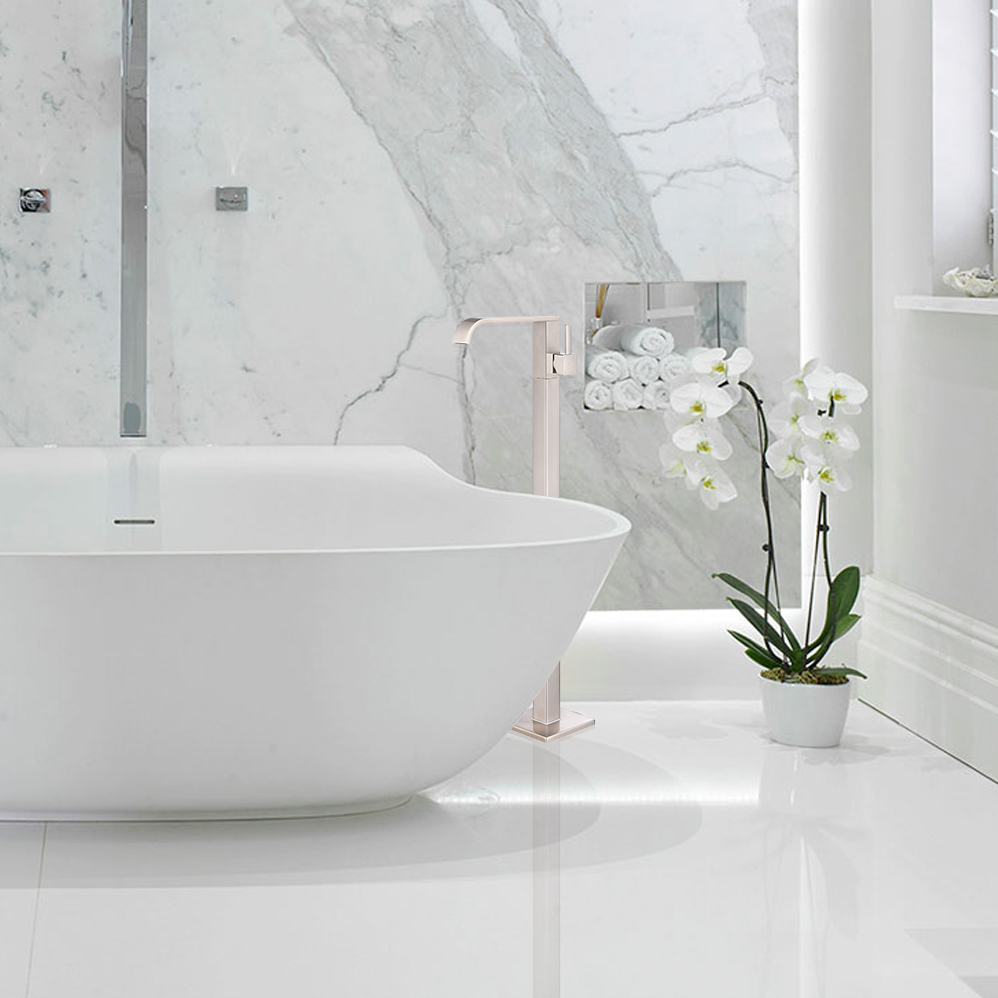 

Dree Single Lever Tub Filler Spout Faucet in Brushed Nickel