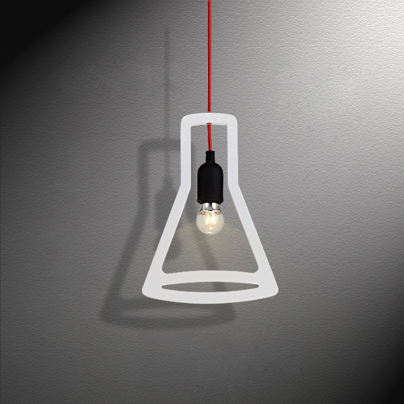 Image of 1-Light Modern White Hanging Pendant Light Merry Simple Style